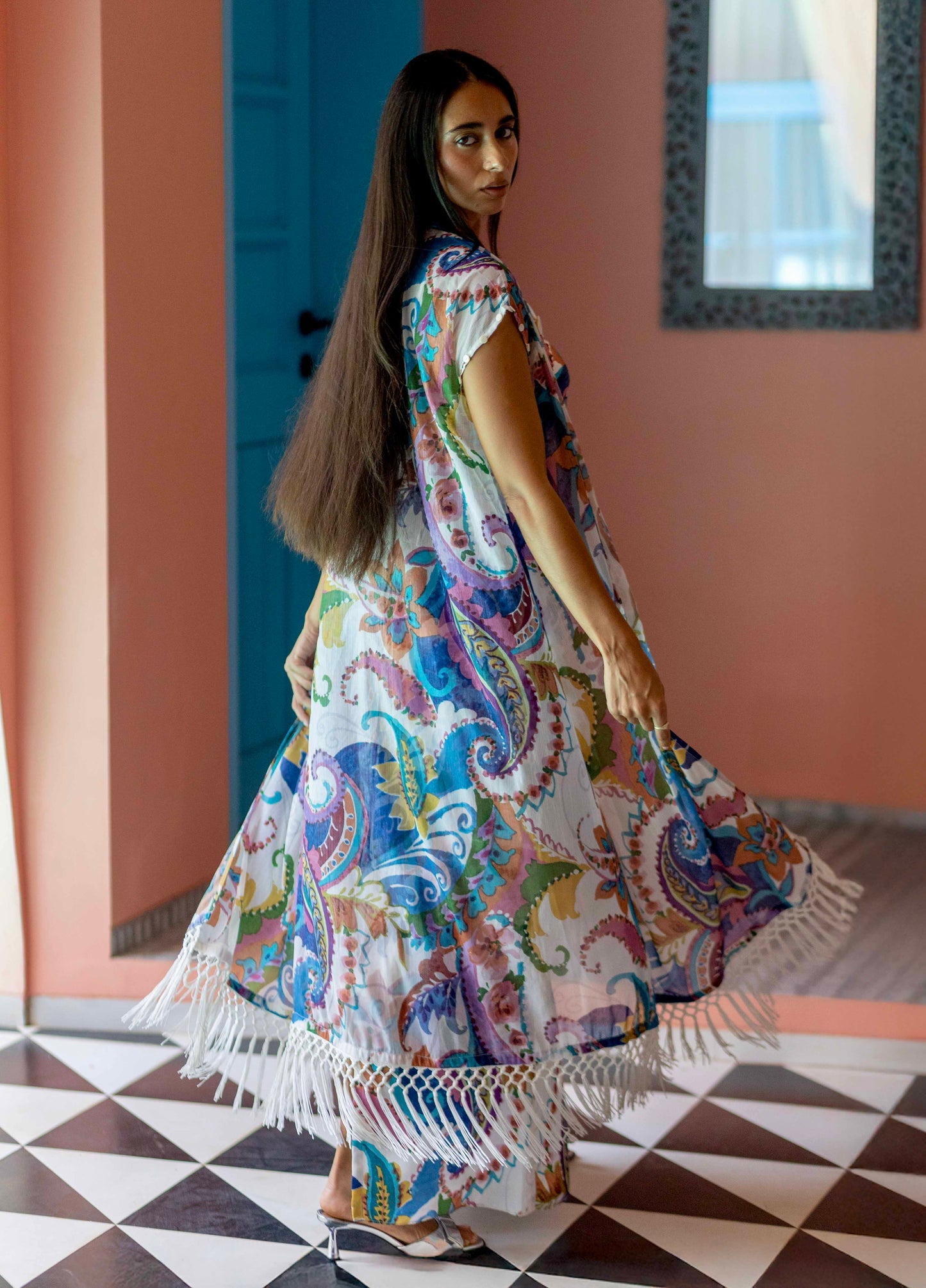 Paros Long Cut Out Dress