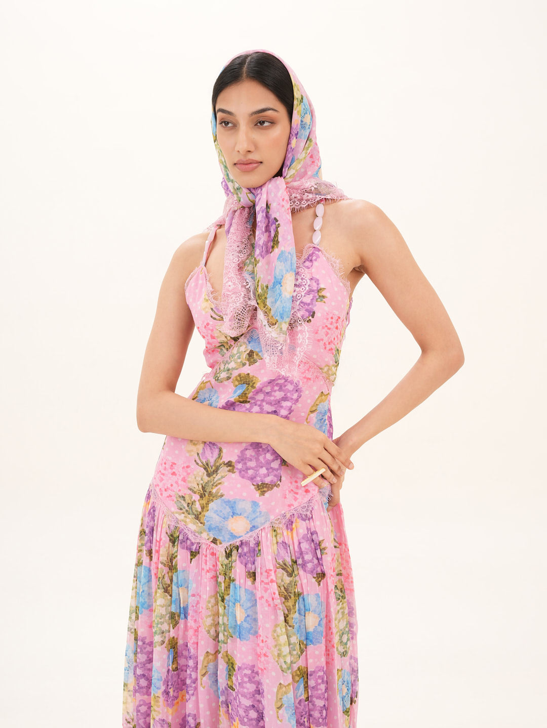Rosette Back Cutout Dress