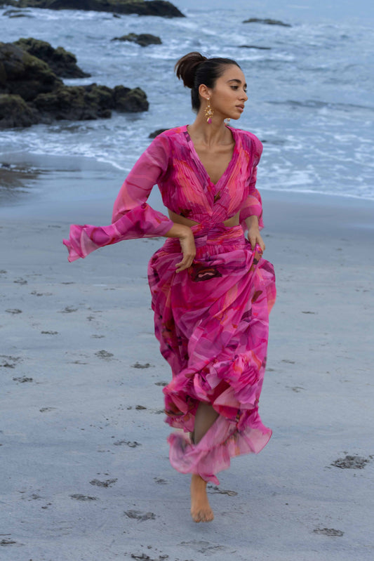 Moonpetal Cut-out Maxi Dress