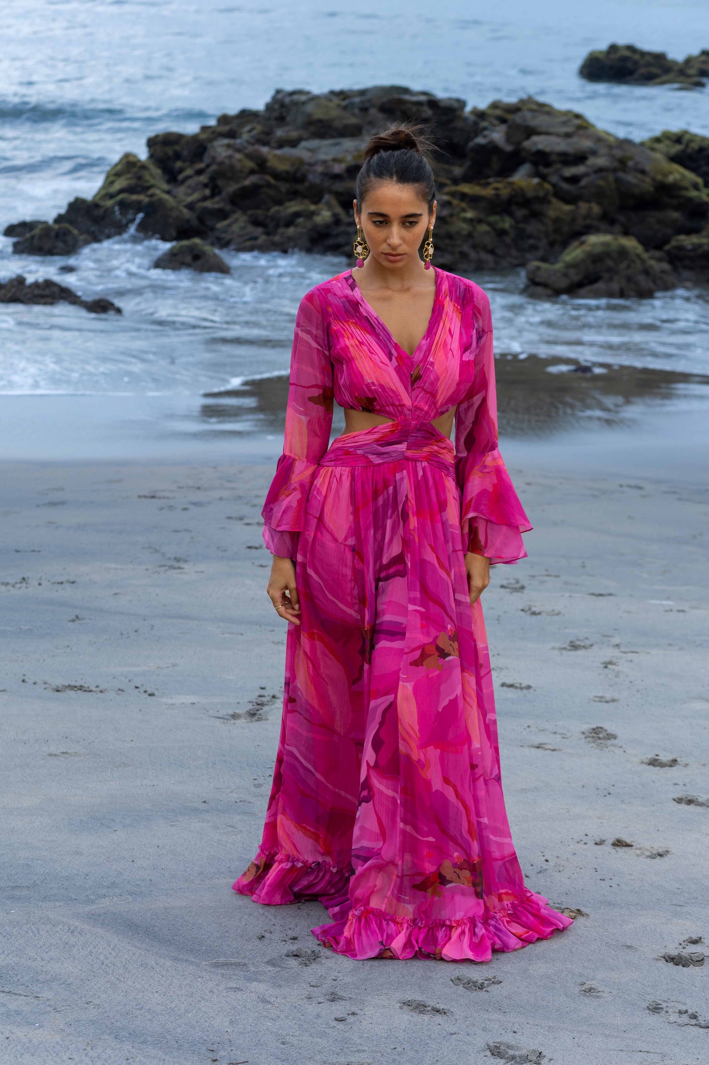Moonpetal Cut-out Maxi Dress