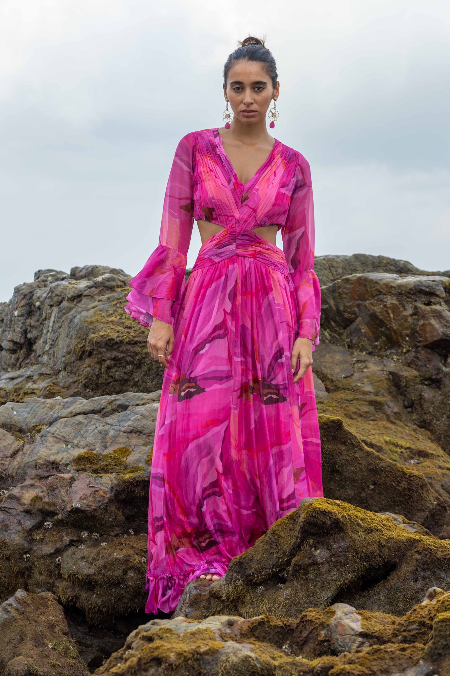 Moonpetal Cut-out Maxi Dress