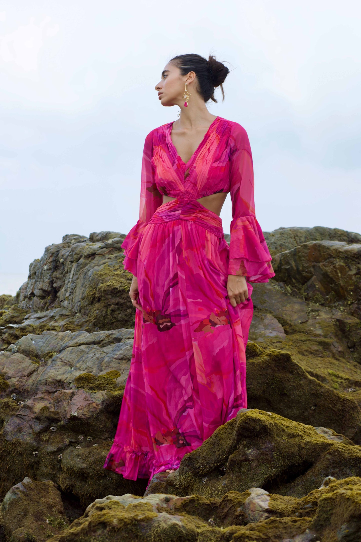 Moonpetal Cut-out Maxi Dress