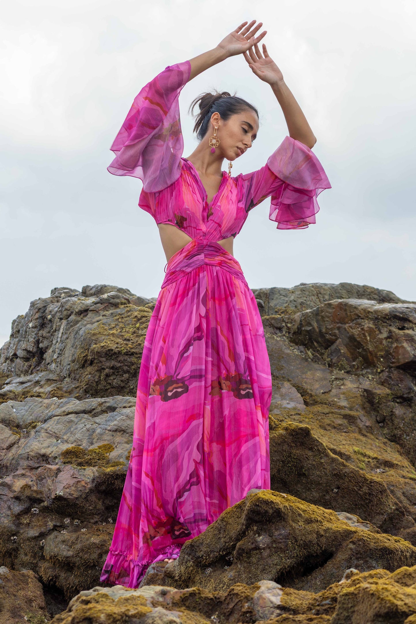 Moonpetal Cut-out Maxi Dress