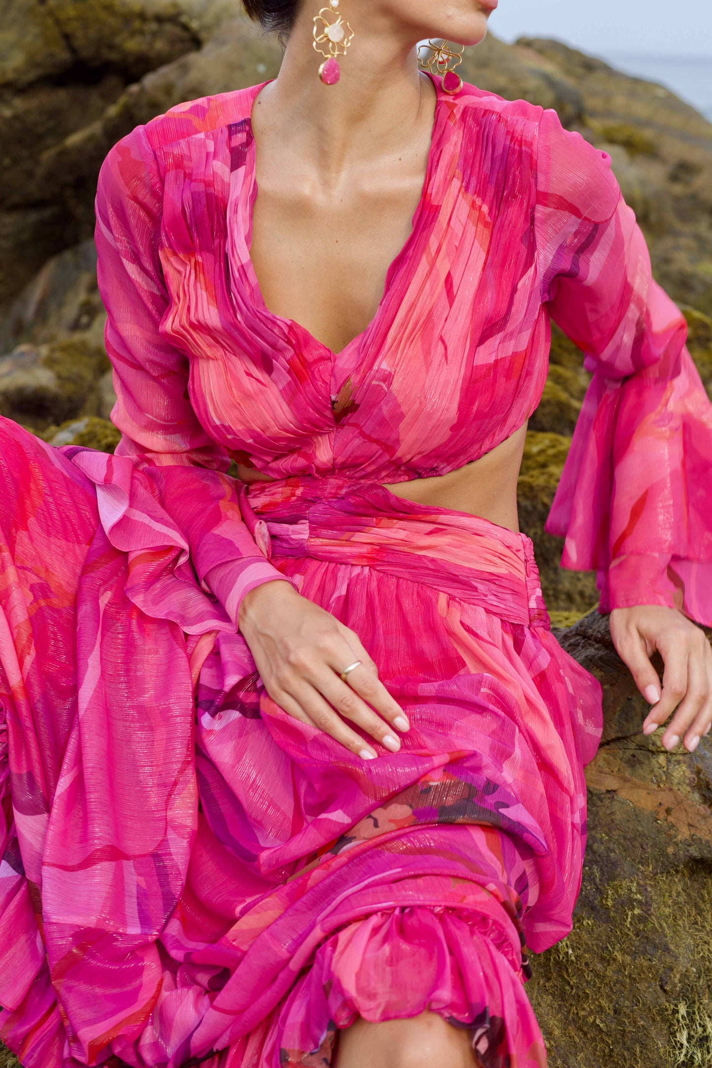 Moonpetal Cut-out Maxi Dress