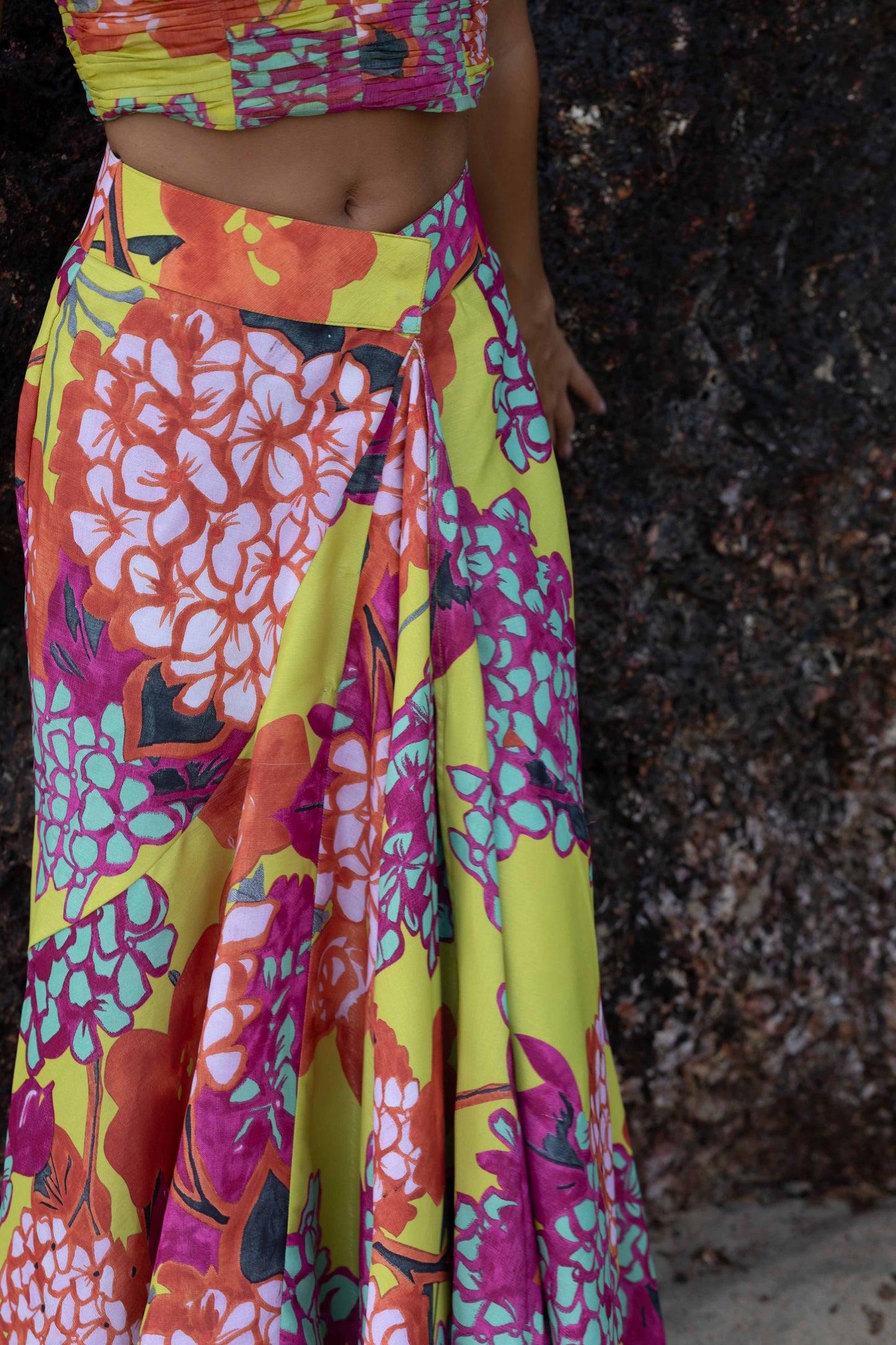Valley of Flowers Draped Skirt