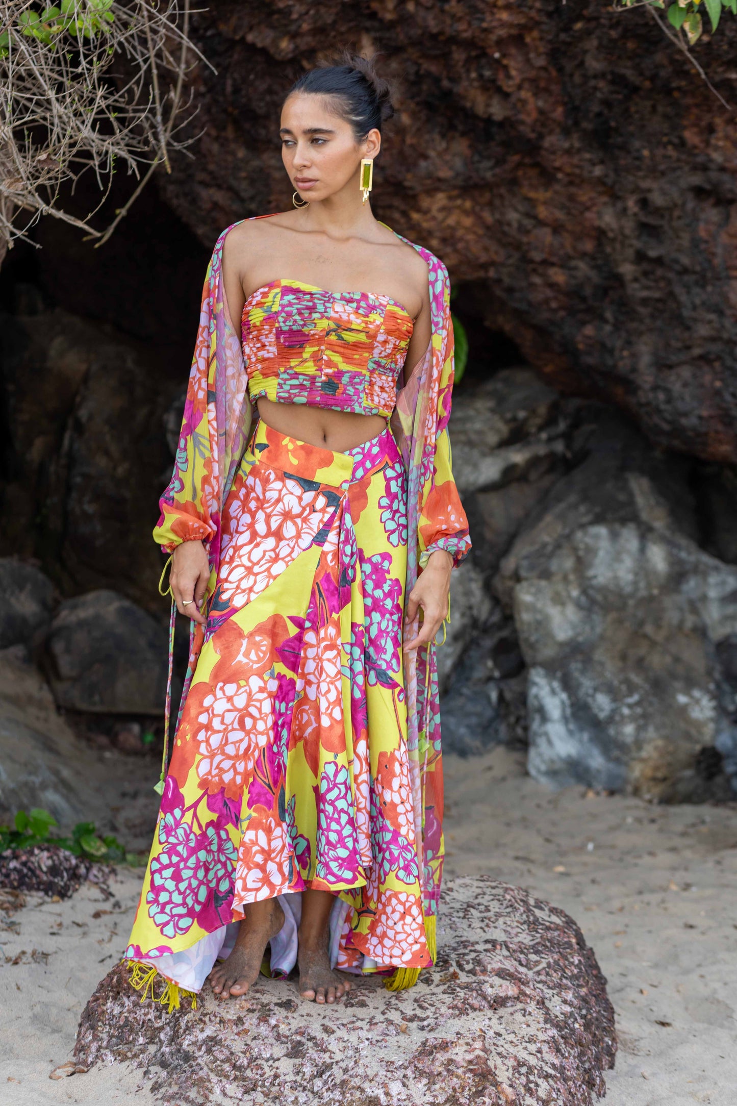 Valley of Flowers Draped Skirt