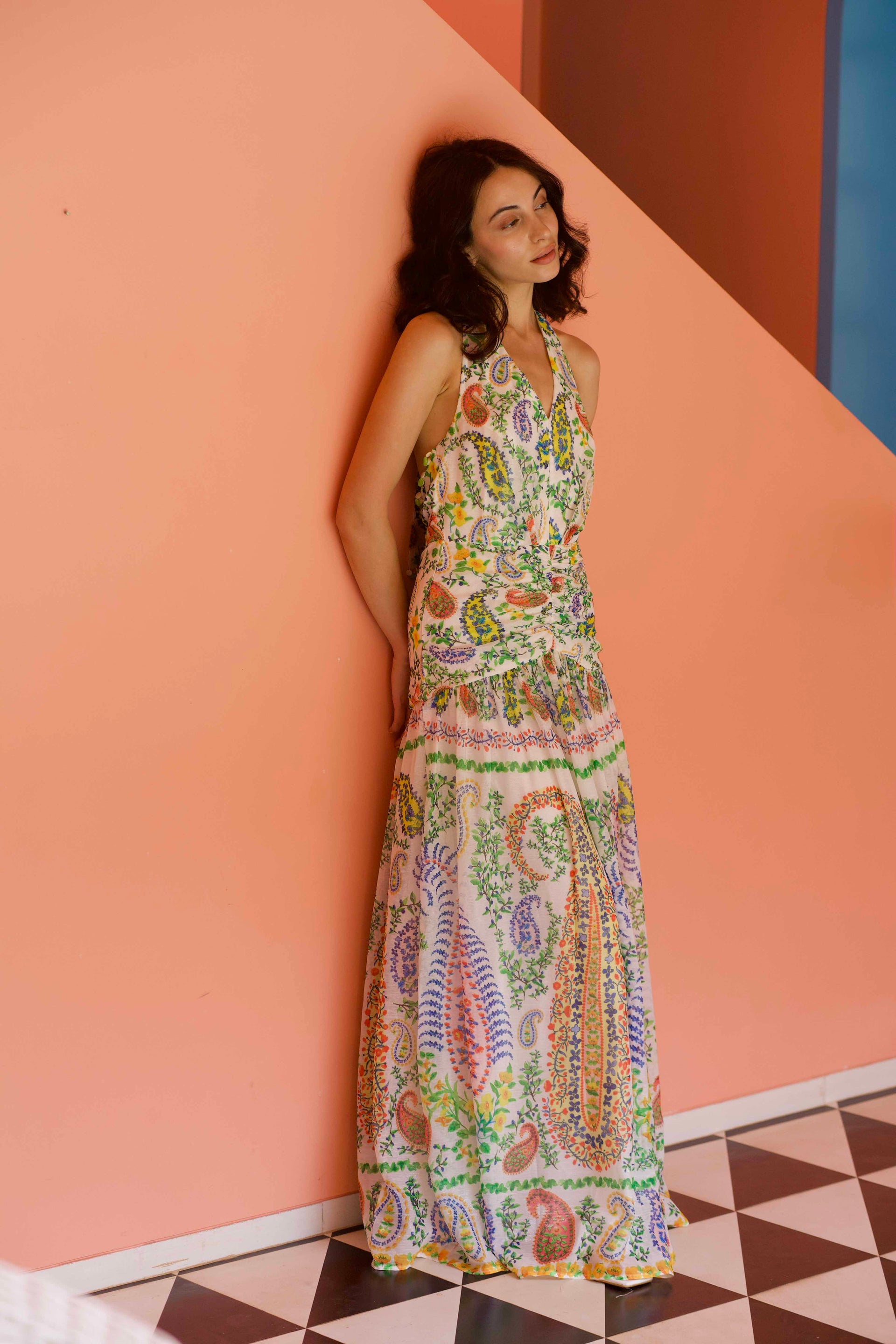 knee length dresses for ladies Pink Bora Bora Silk Maxi Dress | Flowy Sundress main image 0