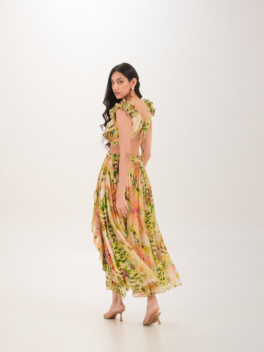 Verde Ruffle Gown