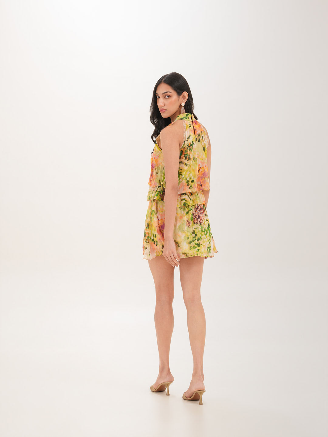 Verde Tiered Short Dress
