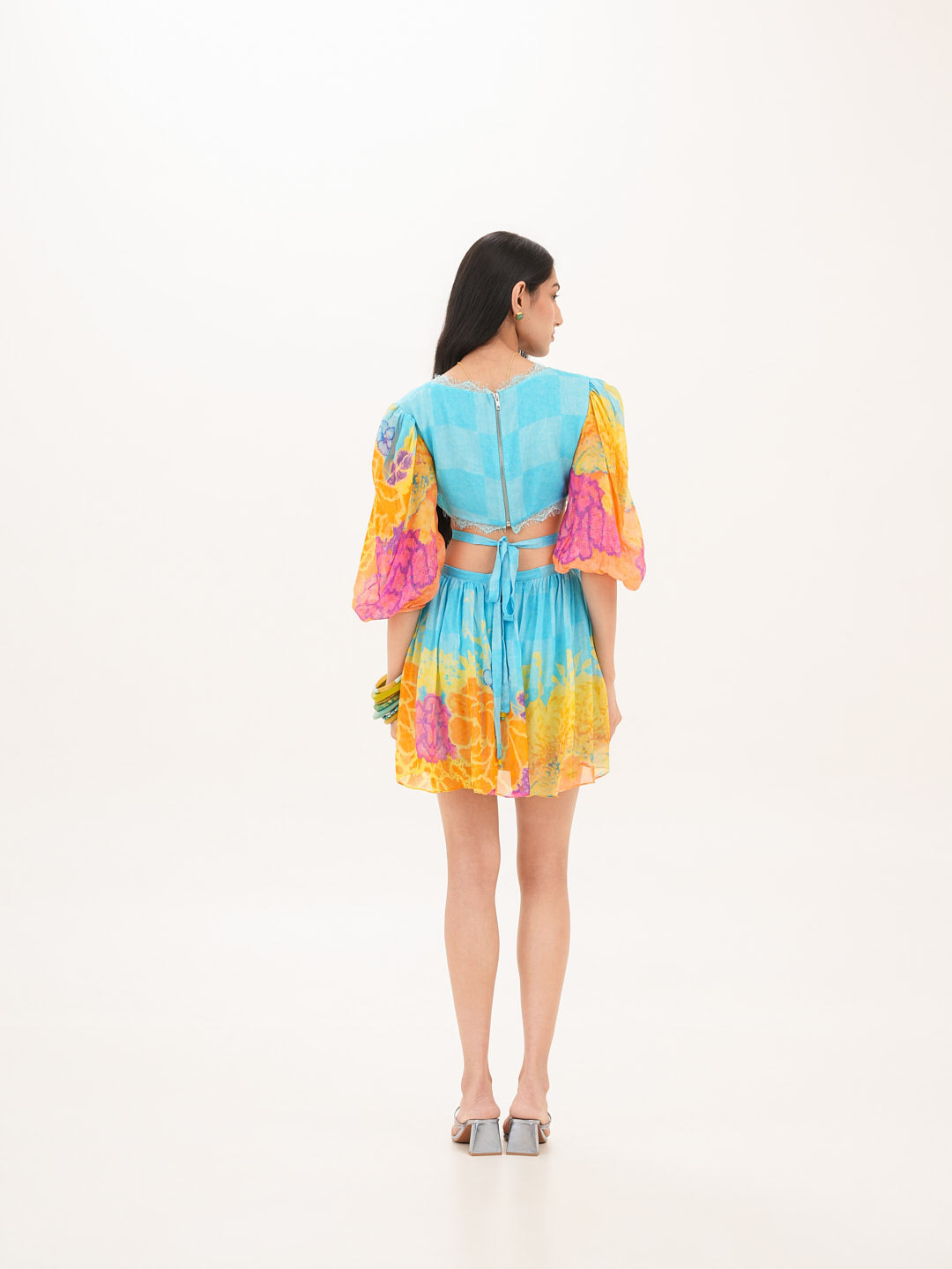 Citrine Cutout Short Dress