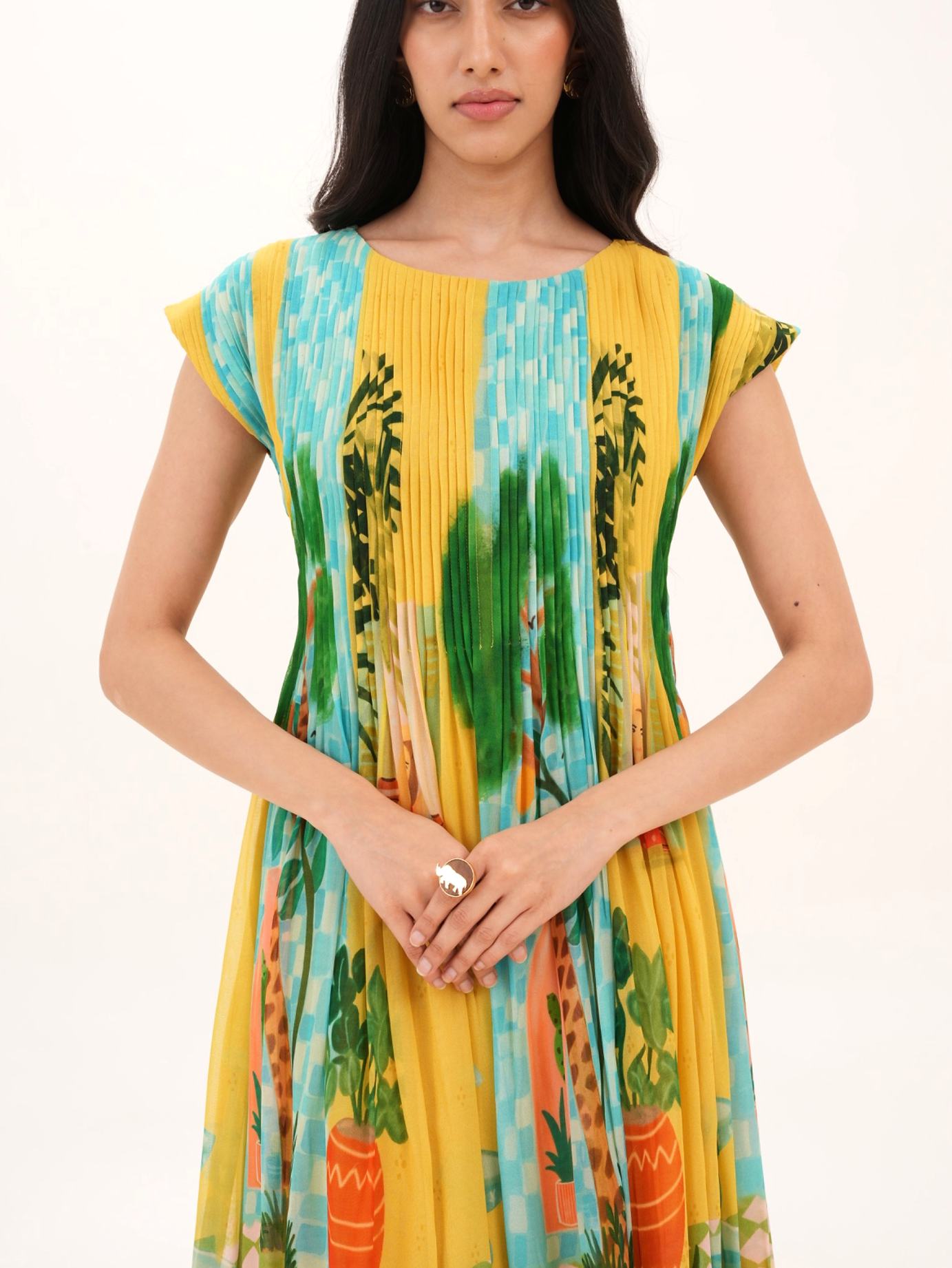 Highland Pintuck Dress