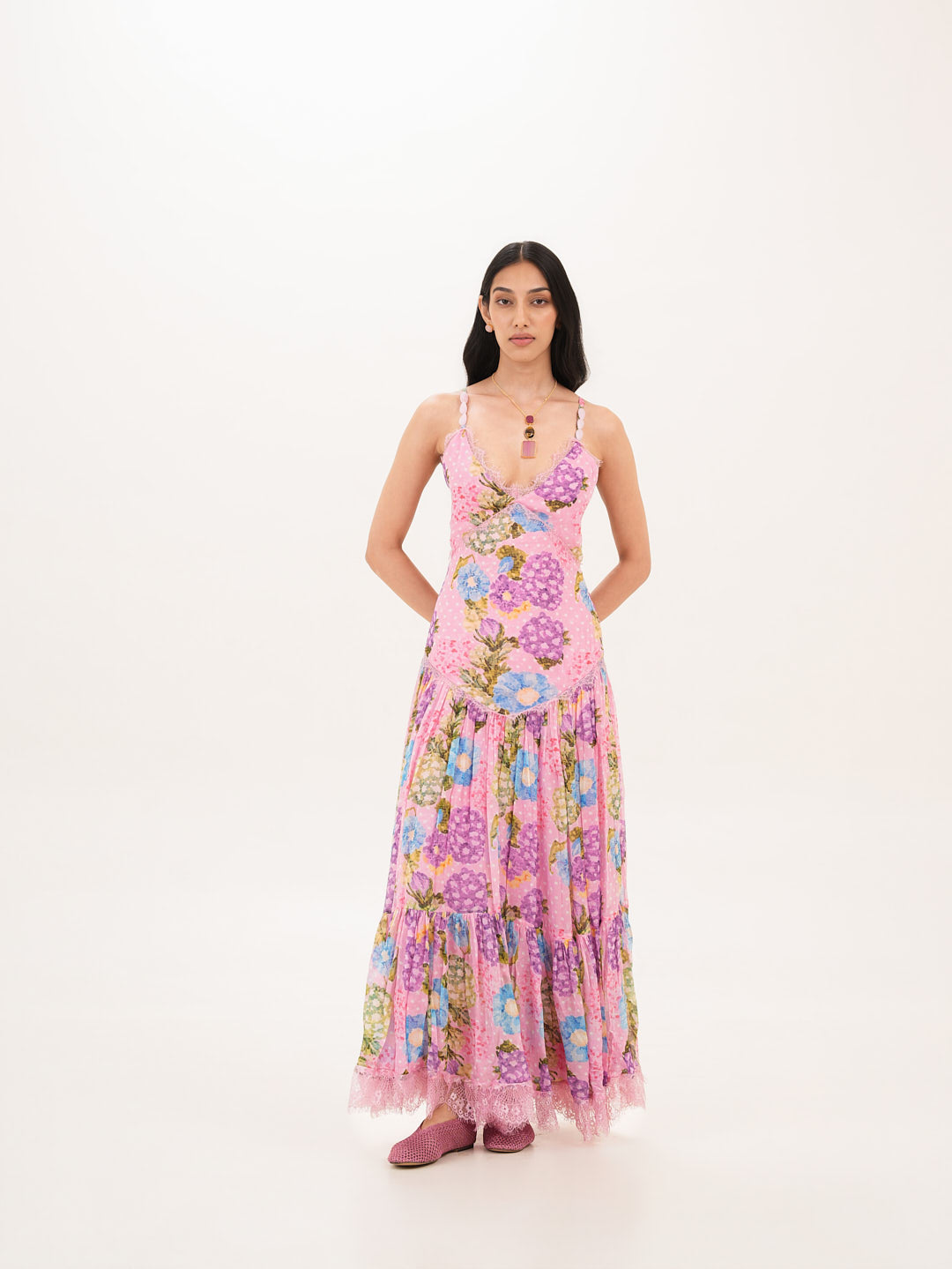 Rosette Back Cutout Dress