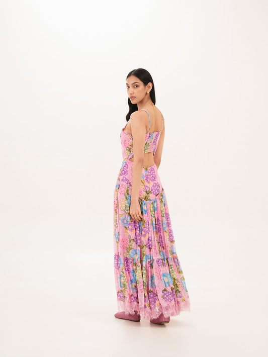 Rosette Back Cutout Dress