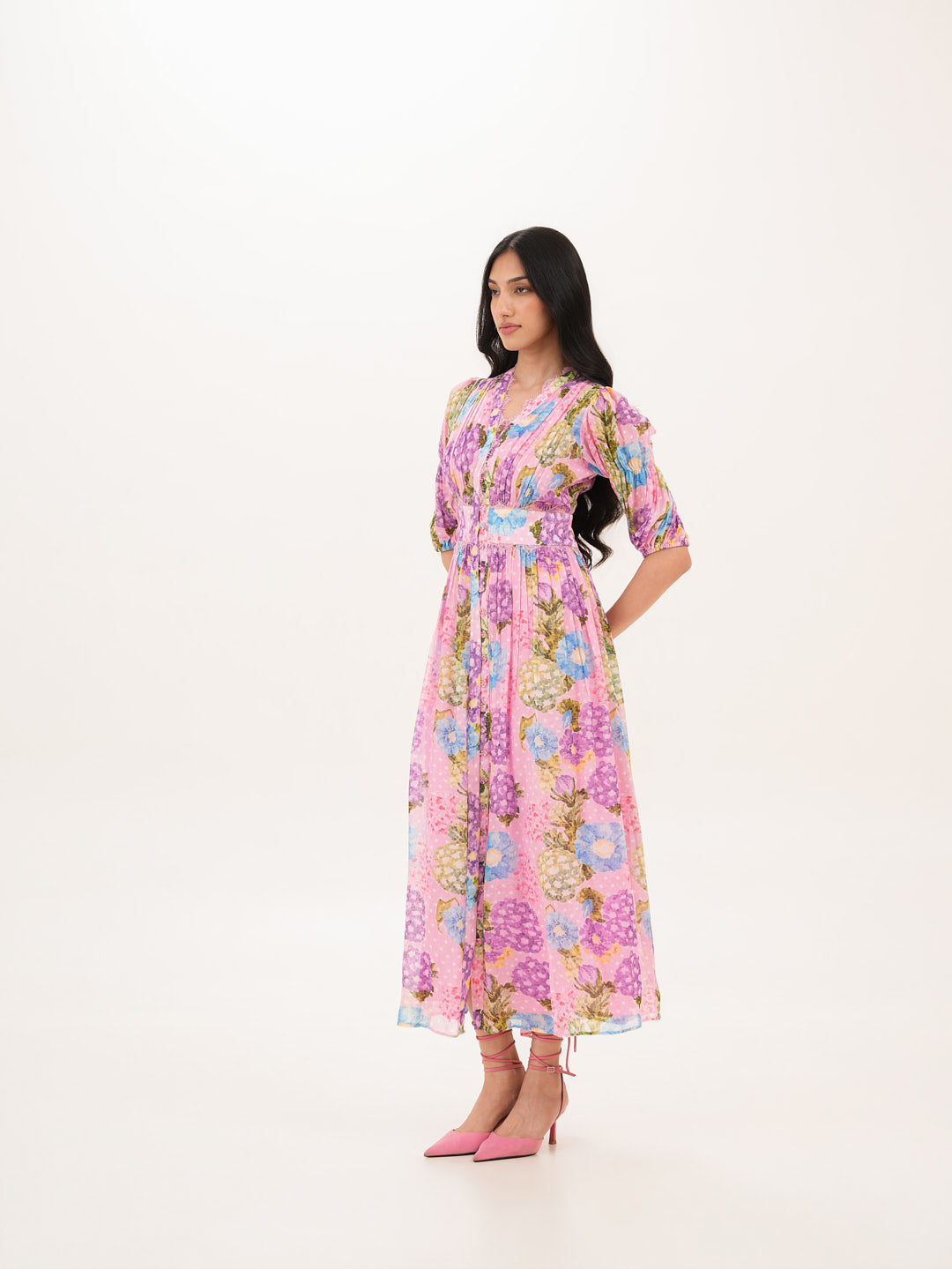 Rosette Long Dress
