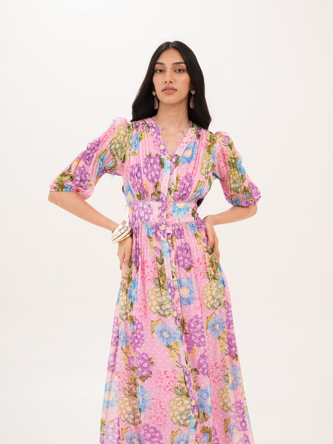 Rosette Long Dress