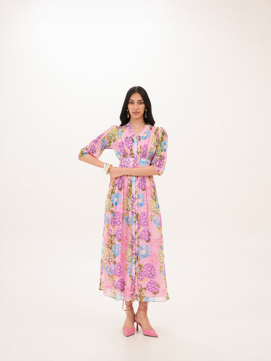 Rosette Long Dress