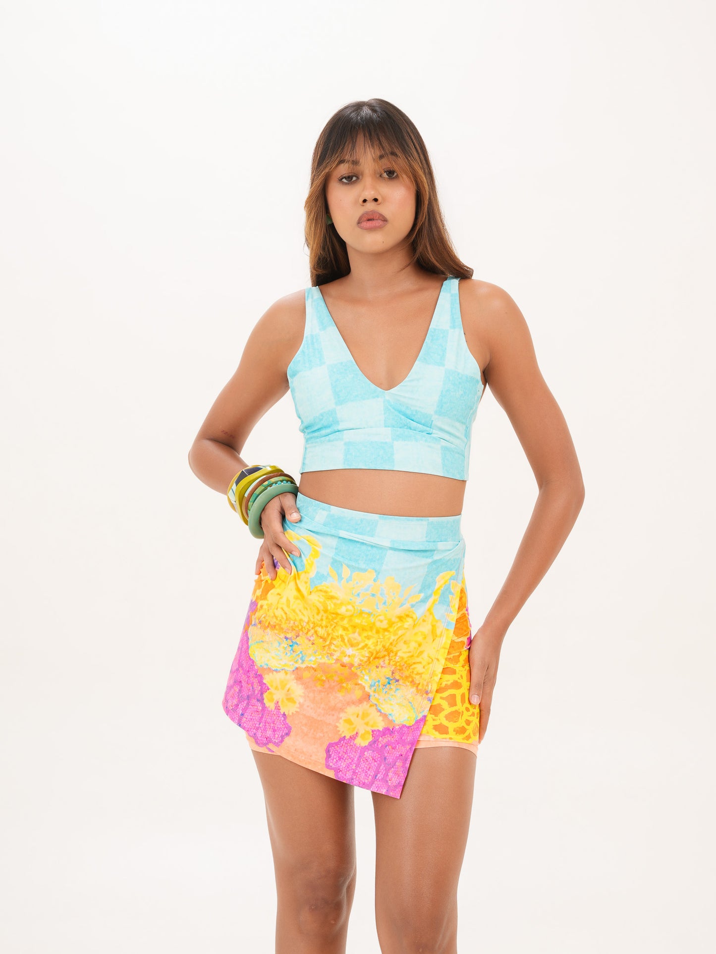 Citrine Skorts Swim Set