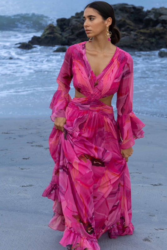 Moonpetal Cut-out Maxi Dress
