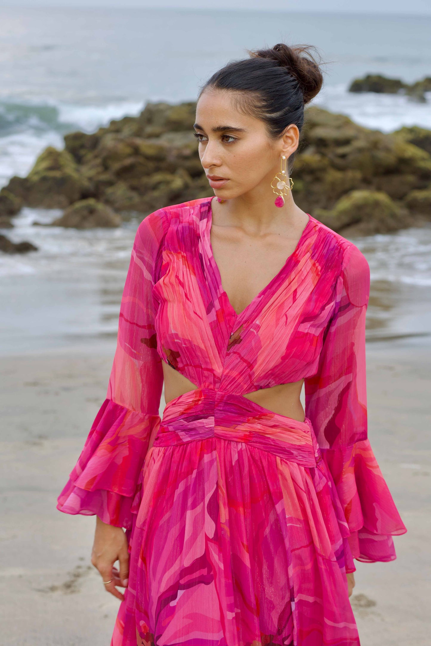 Moonpetal Cut-out Maxi Dress