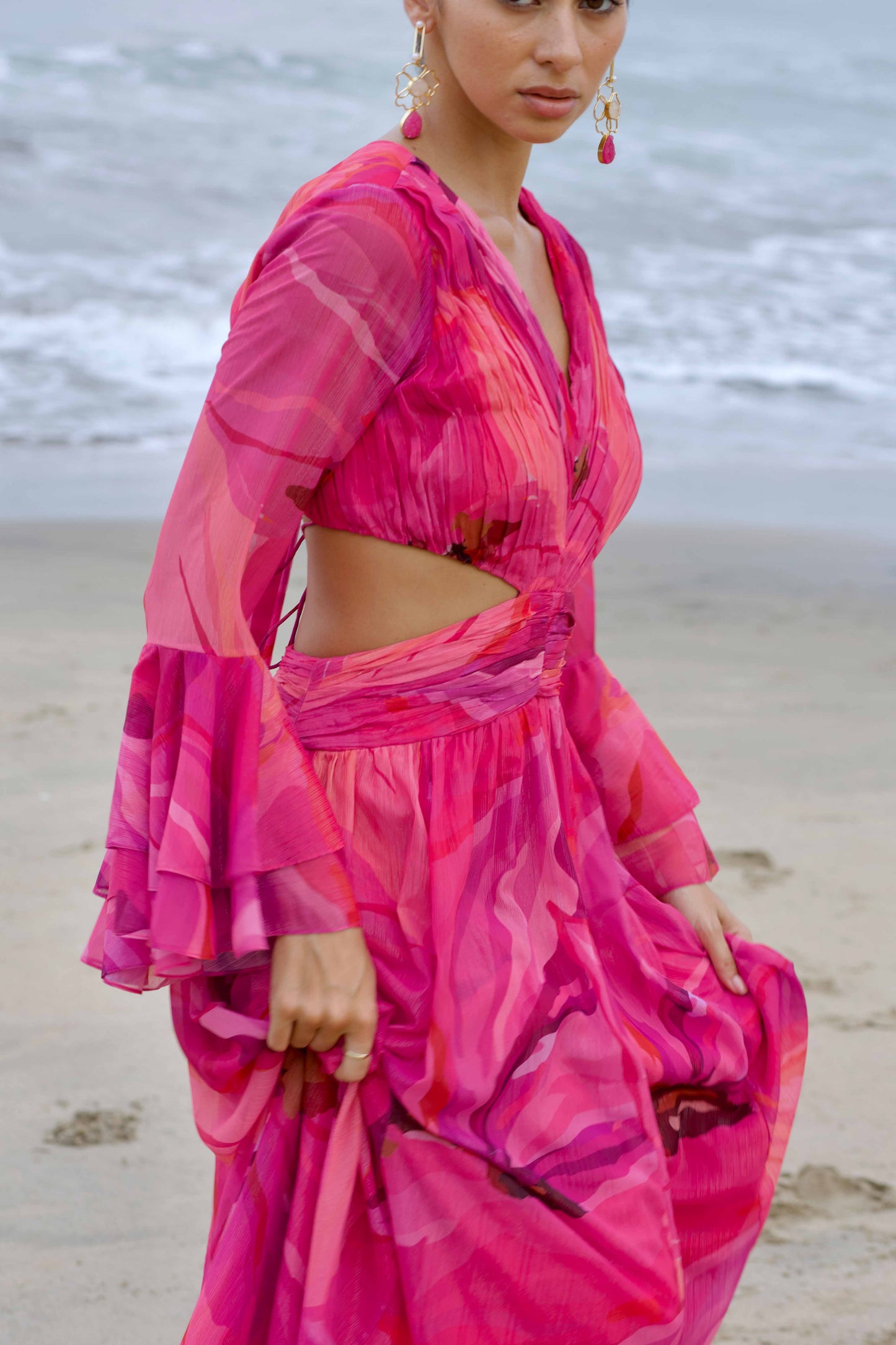 Moonpetal Cut-out Maxi Dress