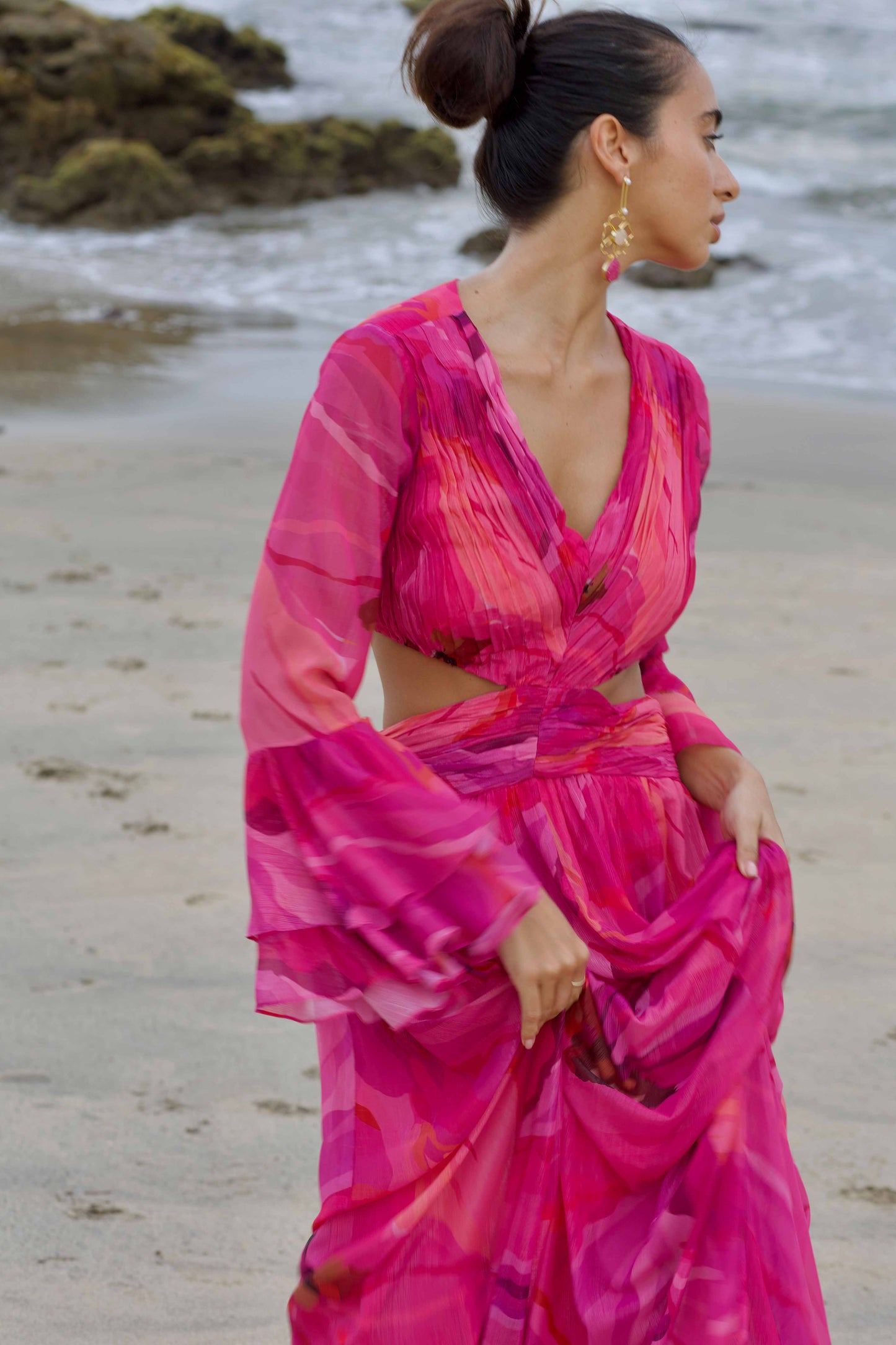 Moonpetal Cut-out Maxi Dress