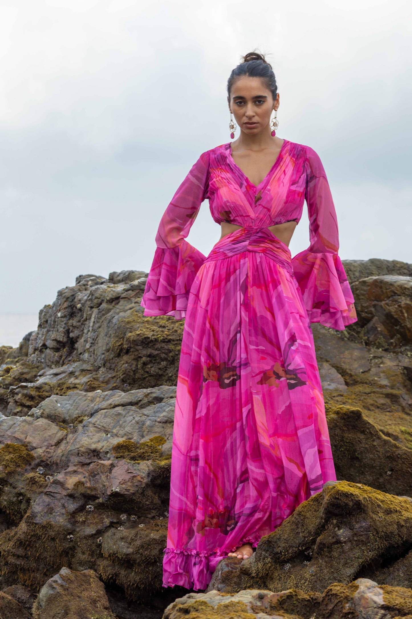 Moonpetal Cut-out Maxi Dress