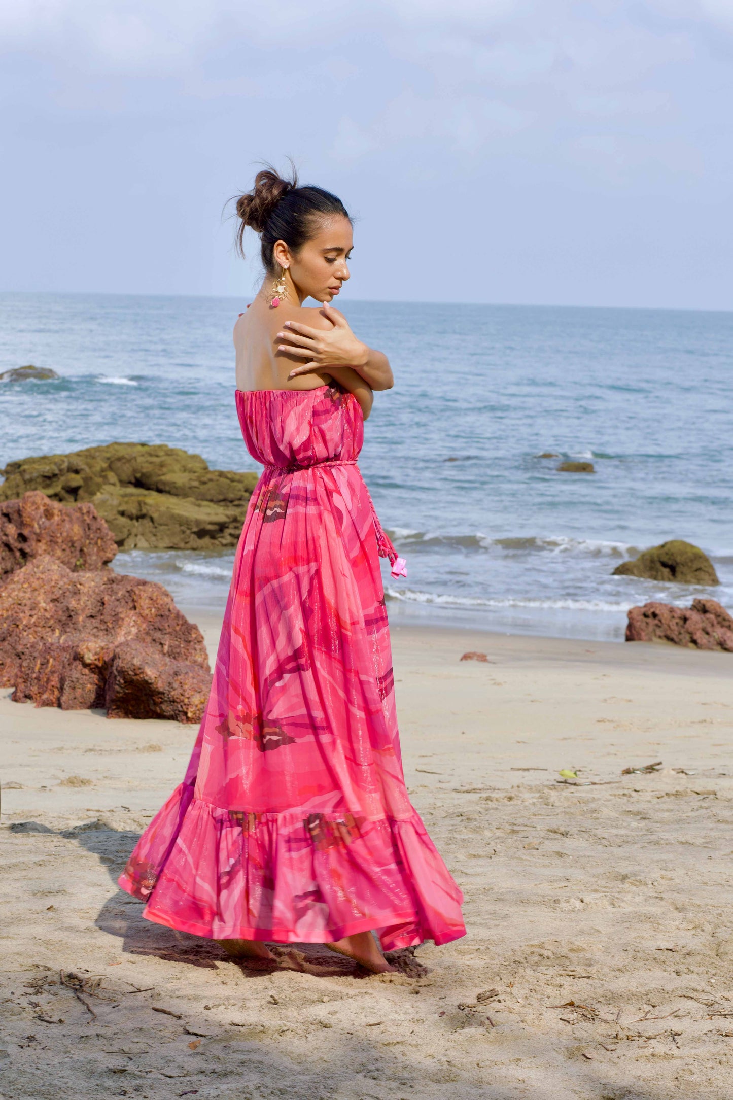 Moonpetal off-shoulder dress