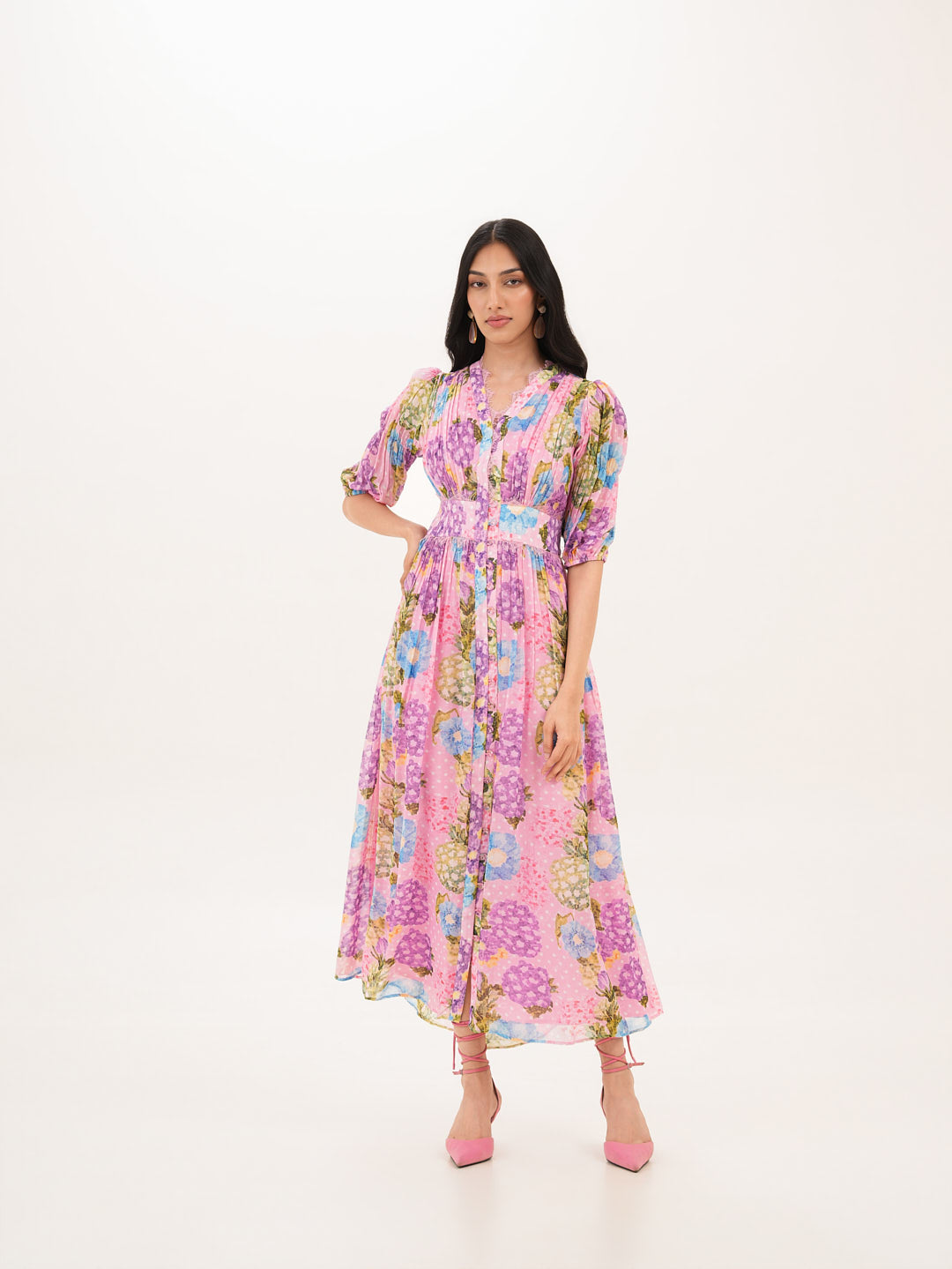 Rosette Long Dress